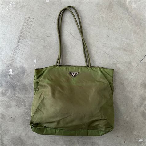 prada green nylon tote|Prada nylon tote crossbody.